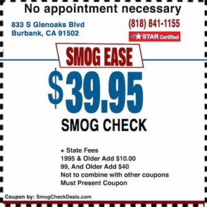 Smog Check Coupon Burbank